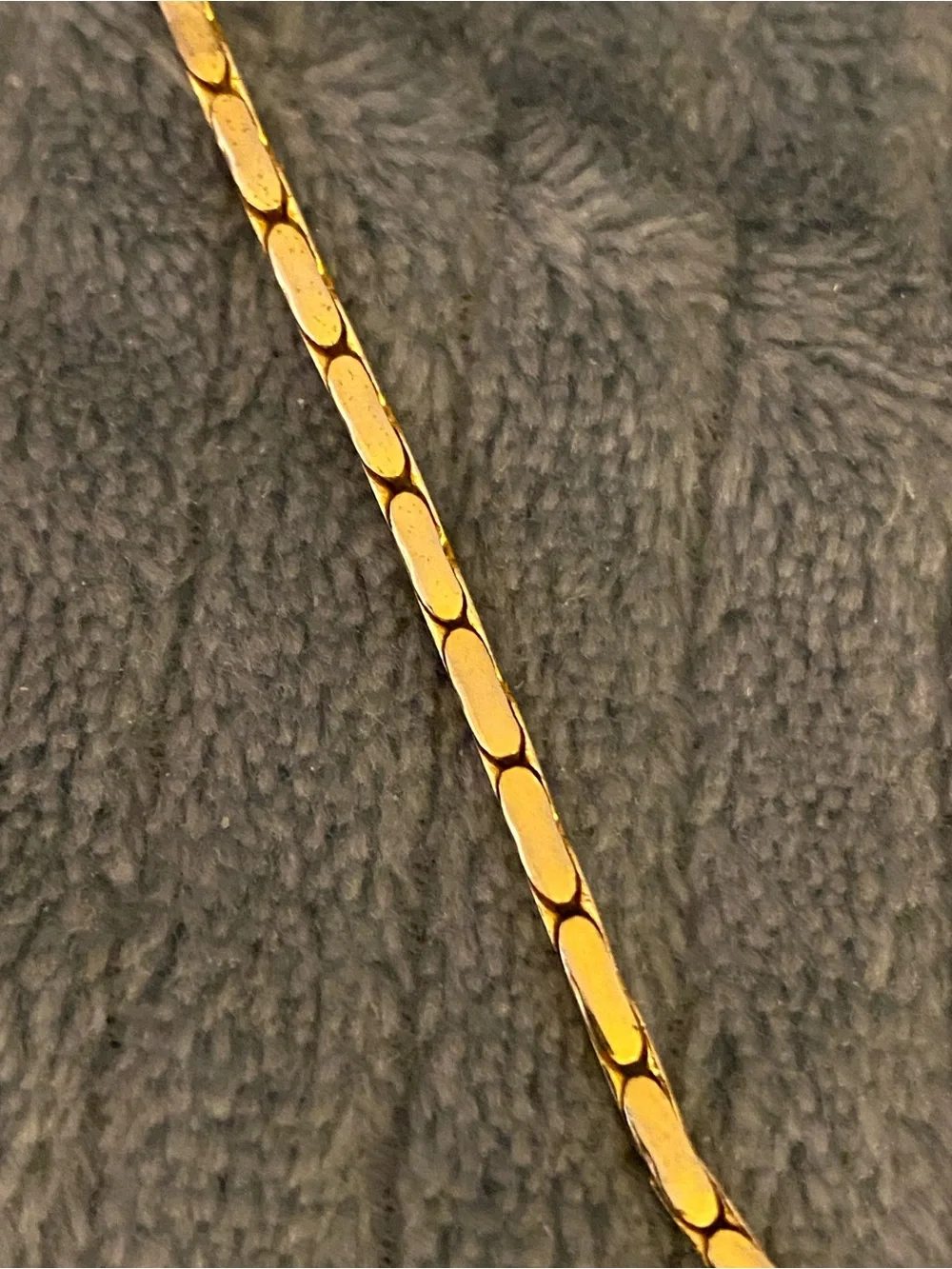 Vintage 14K GP Gold Plated 24” Oval Box Link Chain Necklace Geometric Design